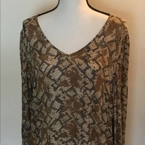 🍀LUCKY BRAND🍀 Brown/Black patterned size Large